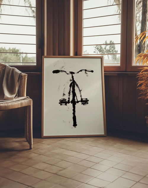 Bicicleta en tinta china